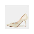 MANOLO BLAHNIK NADIRA PUMPS CREAM