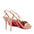 CHRISTIAN LOUBOUTIN MISS Z PATENT LEATHER PUMP NUDE & BEIGE