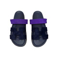 HERMÈS CHYPRE SANDAL NAVY AND PURPLE
