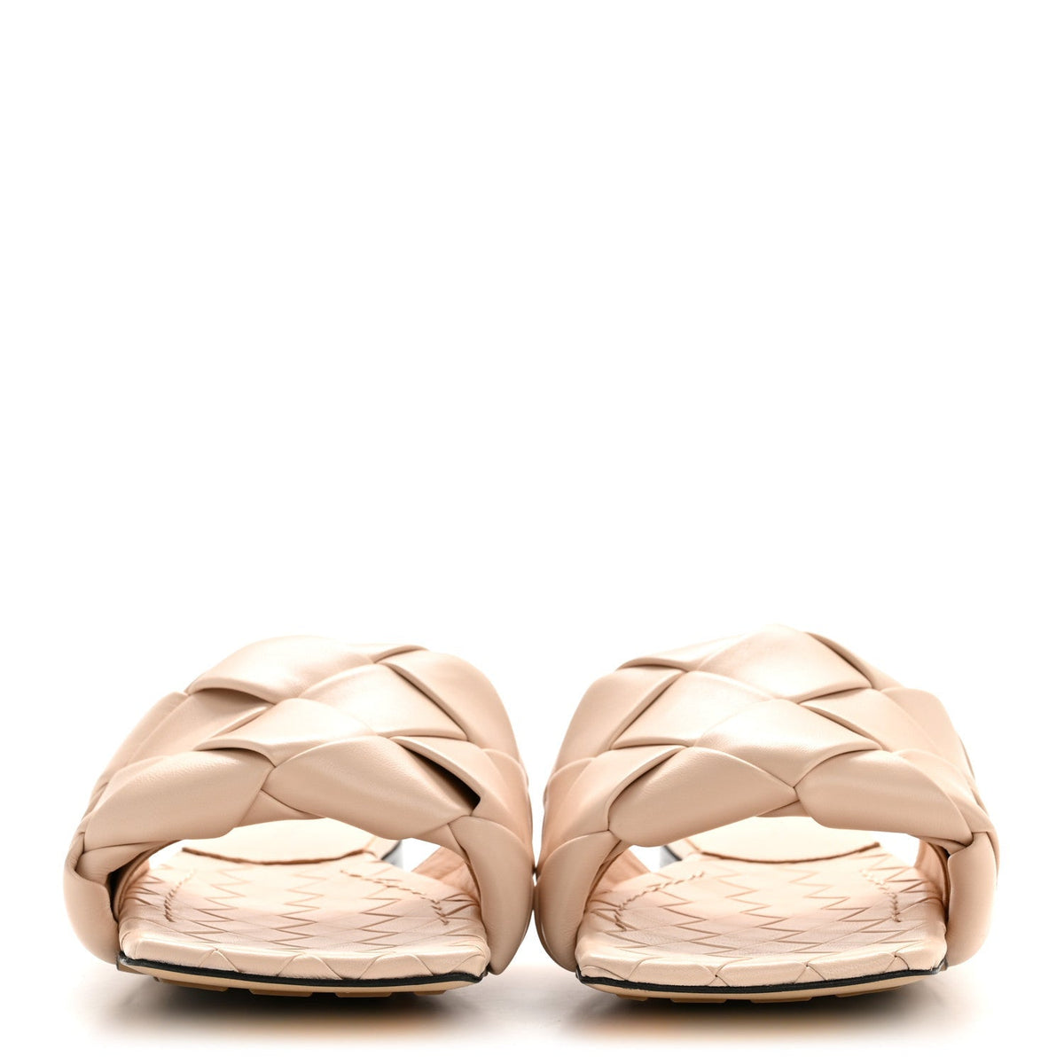 BOTTEGA VENETA NAPPA MAXI INTRECCIATO LIDO FLAT SANDALS BANDAGE PINK