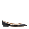 VALENTINO GARAVANI TAN-GO PATENT LEATHER BALLET FLATS PURPLE