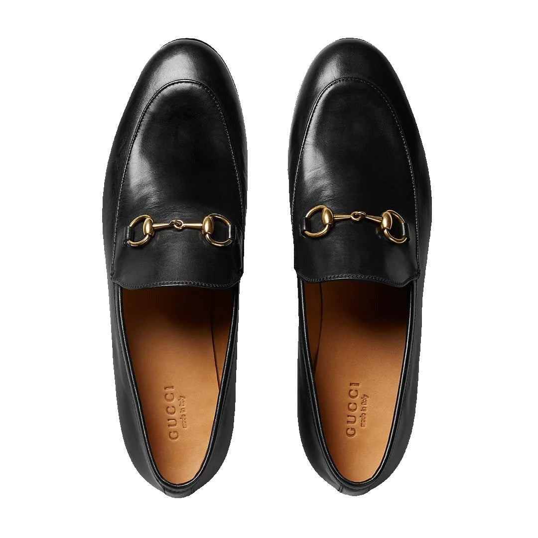 GUCCI JORDAAN LEATHER LOAFER BLACK