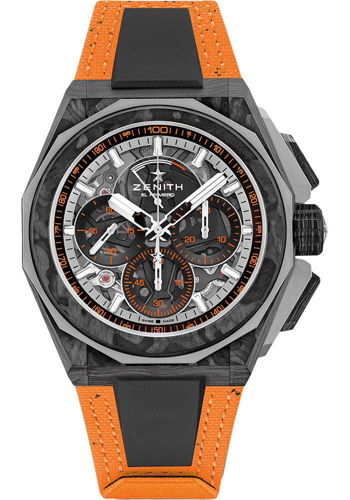 zenith-defy-extreme-e-island-x-prix-watch-45-mm-carbon-and-ti-case-tinted-sapphire-dial-orange-velcro-recycled-tires-strap-10-9100-9004-4-26-i305