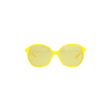 Balenciaga Round Frame Acetate Sunglasses — Yellow