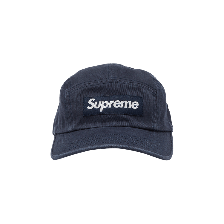Supreme Washed Chino Twill Camp Cap 'Navy' – FW22H104