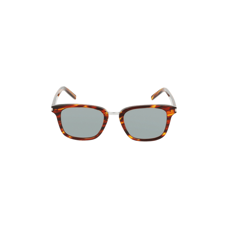 Saint Laurent Square Frame Sunglasses — Brown