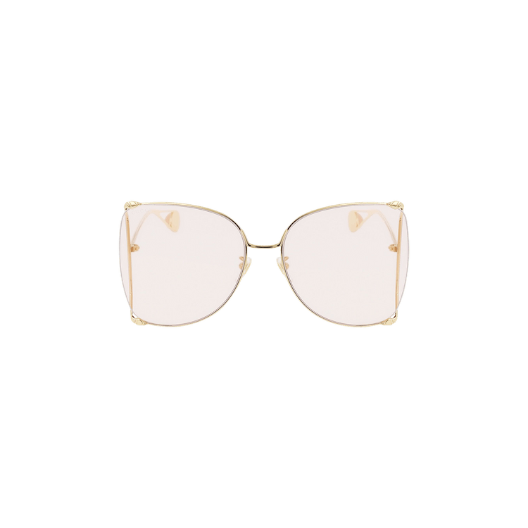 Gucci Oversized Frame Sunglasses — Gold – 014