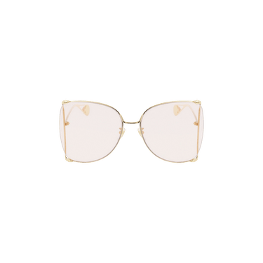 Gucci Oversized Frame Sunglasses — Gold – 014
