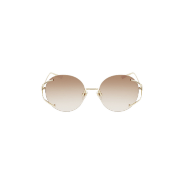 Gucci Round Frame Sunglasses — Tan