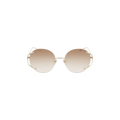Gucci Round Frame Sunglasses — Tan