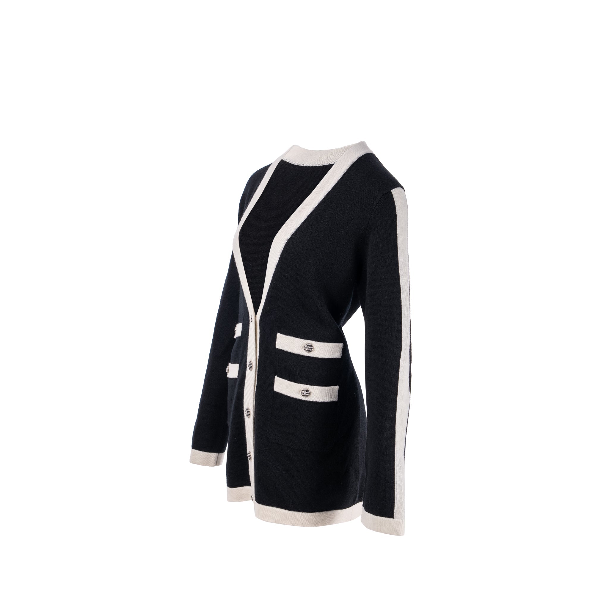 chanel-size-42-cardigan-black