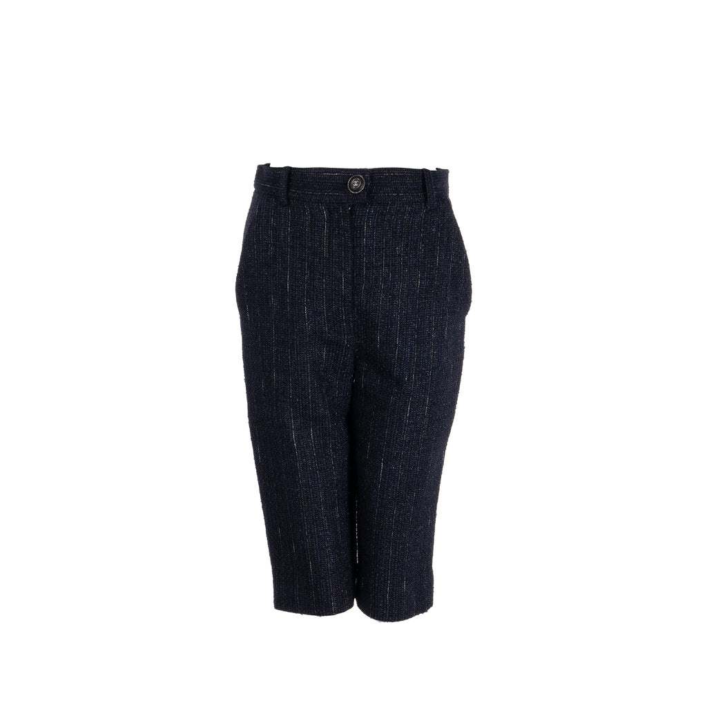 chanel-size-36-knee-length-shorts-tweed-black