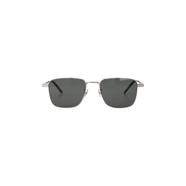 Saint Laurent Rectangular Frame Sunglasses — Silver