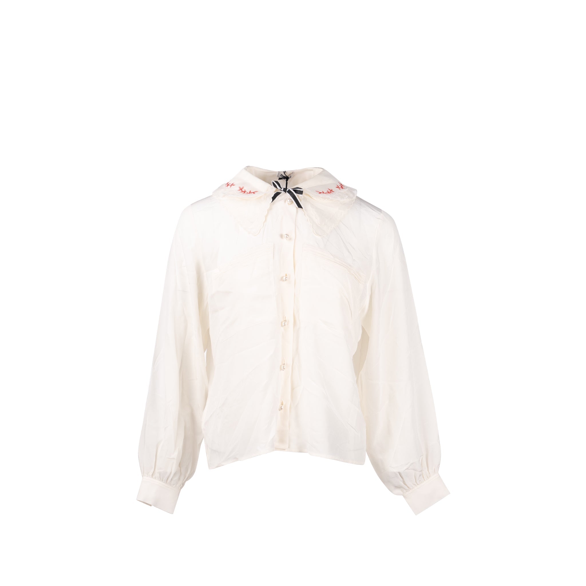 miu-miu-size-36-blouse-shirt-with-pearl-silk-cotton-white