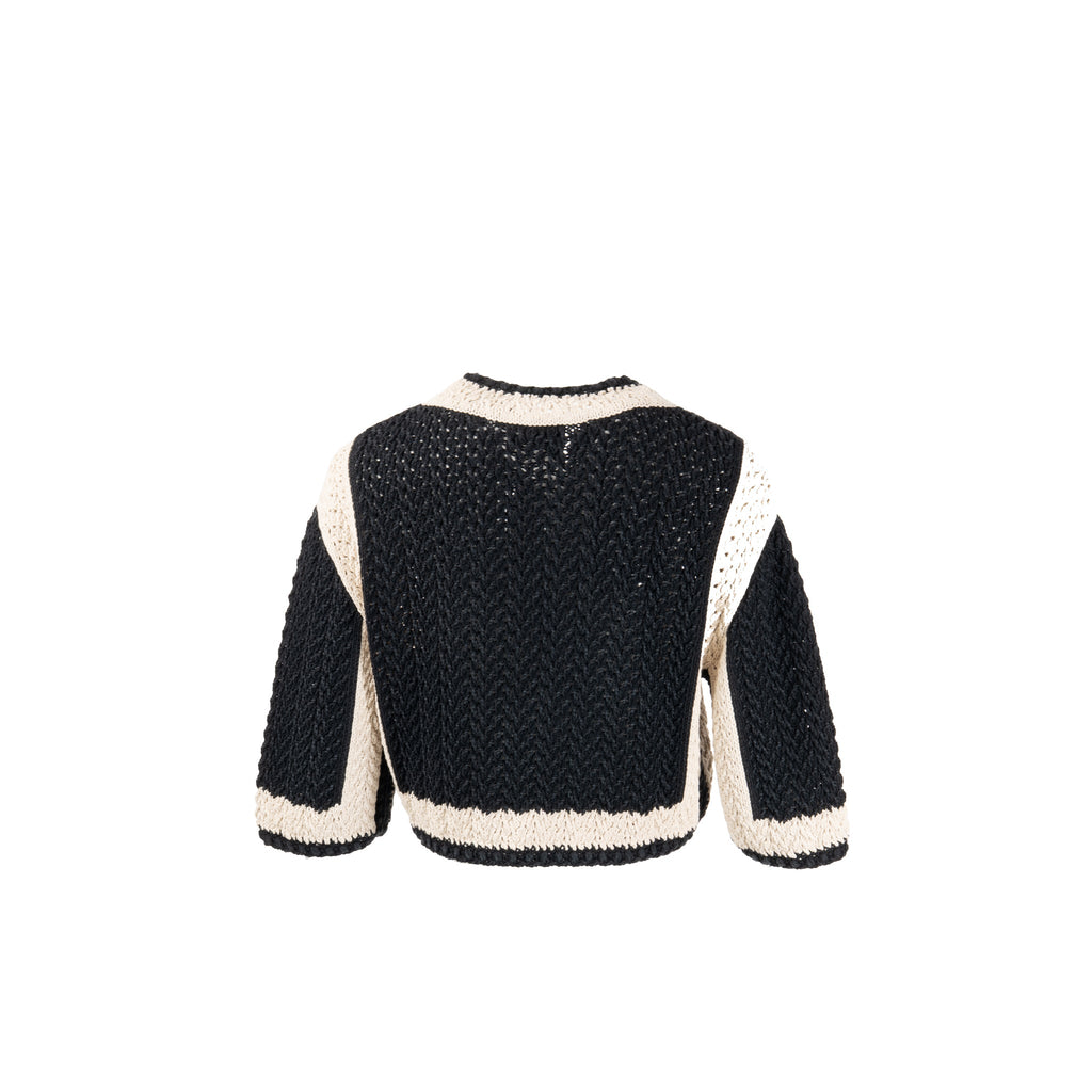 chanel-size-38-22c-black-and-white-knitted-cardigan
