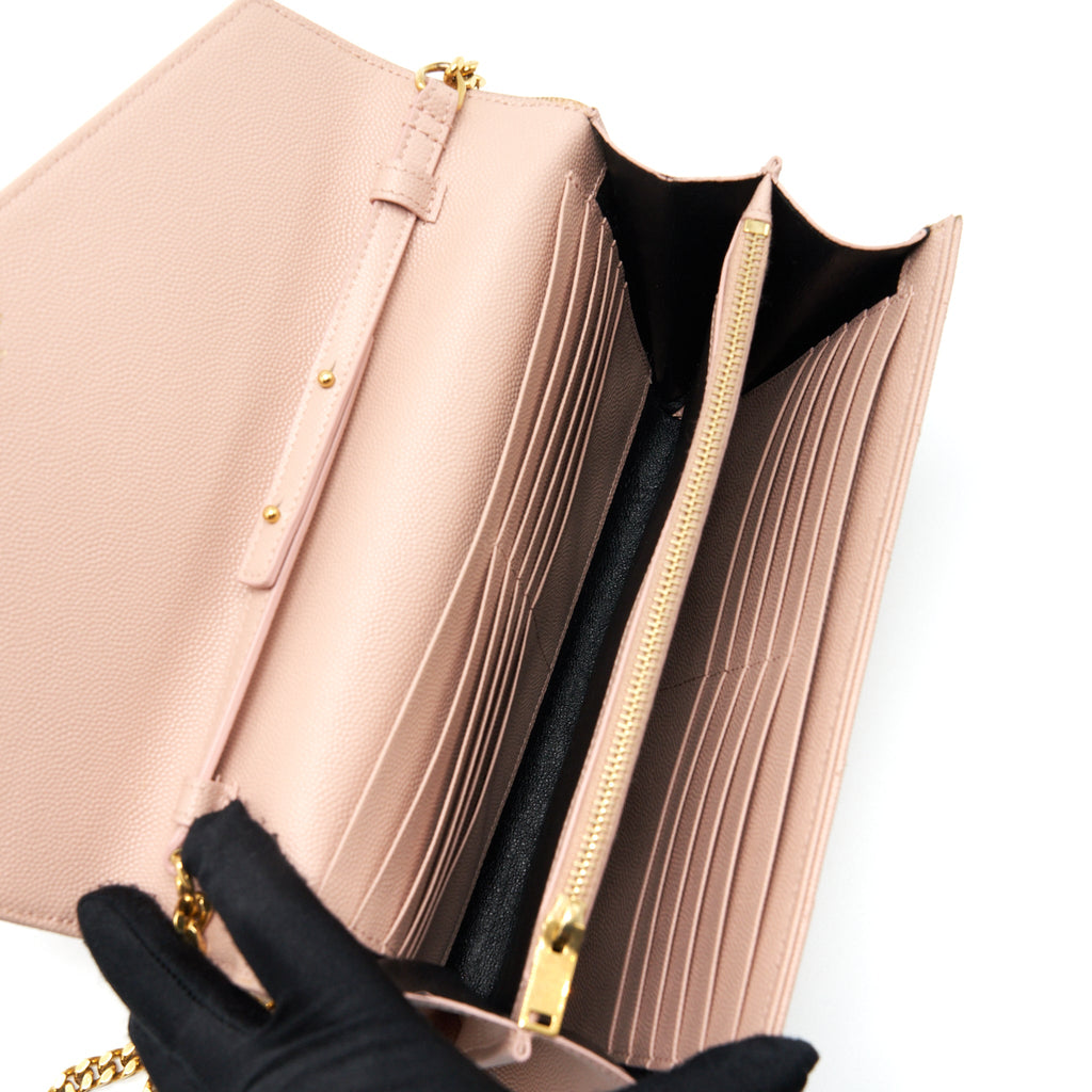 saint-laurent-cassandre-matelasse-chain-wallet-grained-calfskin-pale-blush-ghw