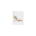 FENDI 85MM COLIBRÌ EMBELLISHED MESH SLINGBACK PUMPS METALLIC NUDE & BEIGE