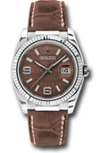 rolex-white-gold-datejust-36-watch-fluted-bezel-brown-wave-diamond-6-and-9-arabic-dial-brown-leather-116139-brwdab