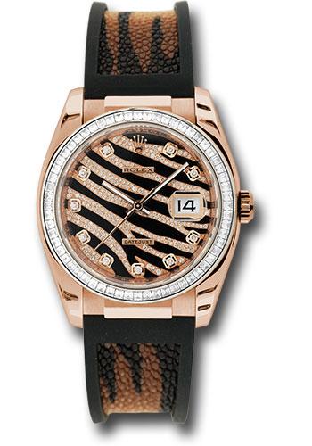 rolex-pink-gold-datejust-royal-pink-36-watch-baguette-diamond-bezel-black-and-diamond-paved-dial-galuchat-116185-bbr