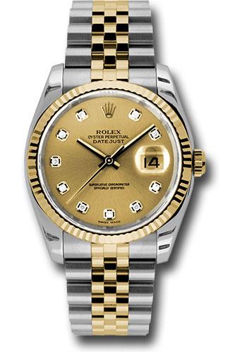 rolex-steel-and-yellow-gold-rolesor-datejust-36-watch-fluted-bezel-champagne-diamond-dial-jubilee-bracelet-116233-chdj