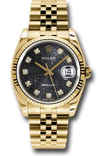 rolex-yellow-gold-datejust-36-watch-fluted-bezel-black-jubilee-diamond-dial-jubilee-bracelet-116238-bkjdj