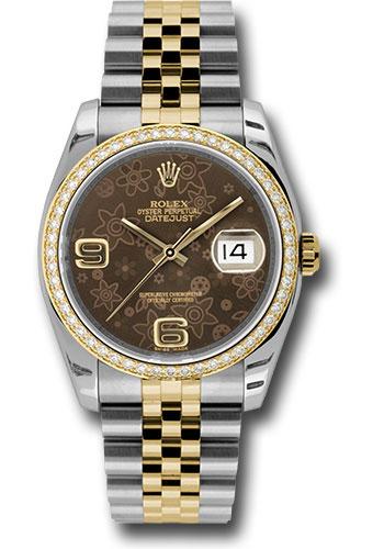 rolex-steel-and-yellow-gold-rolesor-datejust-36-watch-52-brilliant-cut-diamond-bezel-brown-floral-arabic-dial-jubilee-bracelet-116243-brfaj