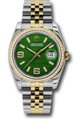 rolex-steel-and-yellow-gold-rolesor-datejust-36-watch-52-brilliant-cut-diamond-bezel-green-wave-diamond-arabic-6-and-9-dial-jubilee-bracelet-116243-gwdaj