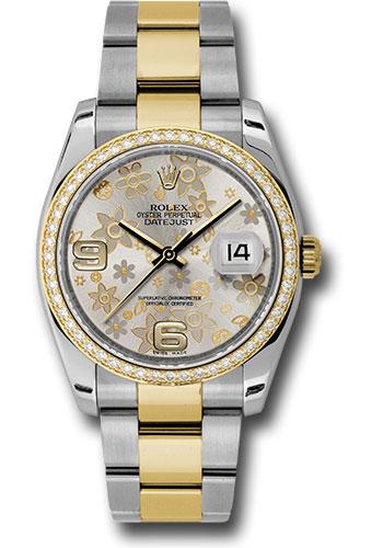 rolex-steel-and-yellow-gold-rolesor-datejust-36-watch-52-diamond-bezel-silver-floral-arabic-dial-oyster-bracelet-116243-sfao