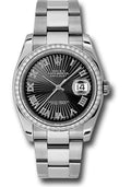 rolex-steel-and-white-gold-datejust-36-watch-52-diamond-bezel-black-sunbeam-roman-dial-oyster-bracelet-116244-bksbro