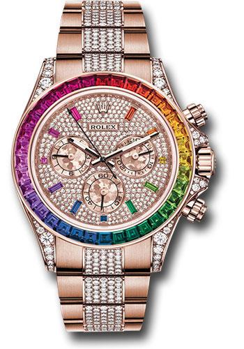 rolex-everose-cosmograph-daytona-40-watch-36-baguette-cut-sapphires-in-rainbow-graduation-bezel-diamond-paved-rainbow-sapphire-dial-diamond-bracelet-116595rbow-dpgcs
