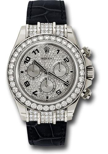 rolex-white-gold-cosmograph-daytona-40-watch-pave-diamond-enamel-arabic-dial-black-leather-strap-116599rbr