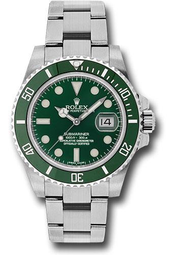 rolex-steel-submariner-date-watch-the-hulk-green-dial-116610lv