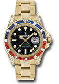 rolex-yellow-gold-gmt-master-ii-40-watch-sapphire-ruby-diamond-bezel-black-dial-oyster-bracelet-116758saru