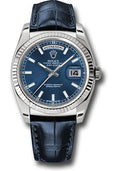 rolex-white-gold-day-date-36-watch-fluted-bezel-blue-index-dial-blue-leather-118139-bll