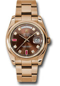 rolex-everose-gold-day-date-36-watch-domed-bezel-chocolate-diamond-and-ruby-dial-oyster-bracelet-118205-chodro