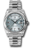 rolex-platinum-day-date-36-watch-domed-bezel-glacier-blue-diamond-dial-president-bracelet-118206-gladp