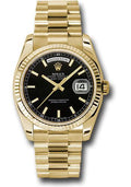 rolex-yellow-gold-day-date-36-watch-fluted-bezel-black-index-dial-president-bracelet-118238-bksp