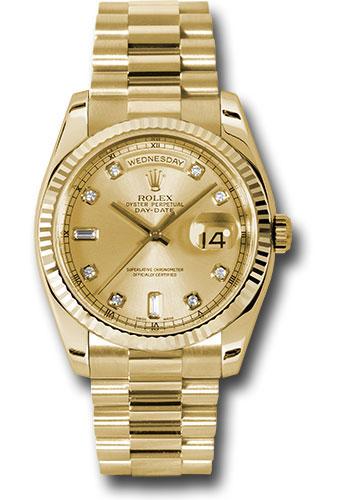 rolex-yellow-gold-day-date-36-watch-fluted-bezel-champagne-diamond-dial-president-bracelet-118238-chdp