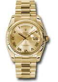 rolex-yellow-gold-day-date-36-watch-fluted-bezel-champagne-roman-dial-president-bracelet-118238-chrp