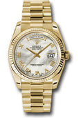 rolex-yellow-gold-day-date-36-watch-fluted-bezel-mother-of-pearl-roman-dial-president-bracelet-118238-mrp