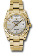 rolex-yellow-gold-day-date-36-watch-fluted-bezel-silver-diamond-dial-oyster-bracelet-118238-sdo