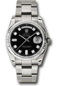 rolex-white-gold-day-date-36-watch-fluted-bezel-black-diamond-dial-oyster-bracelet-118239-bkdo