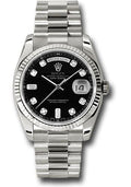 rolex-white-gold-day-date-36-watch-fluted-bezel-black-diamond-dial-president-bracelet-118239-bkdp