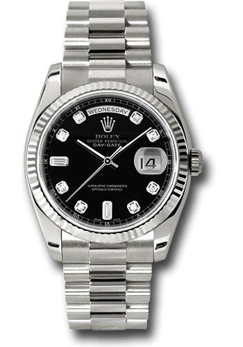 rolex-white-gold-day-date-36-watch-fluted-bezel-black-diamond-dial-president-bracelet-118239-bkdp