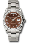 rolex-white-gold-day-date-36-watch-fluted-bezel-havana-brown-roman-dial-oyster-bracelet-118239-hbro