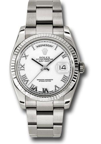 rolex-white-gold-day-date-36-watch-fluted-bezel-white-roman-dial-oyster-bracelet-118239-wro