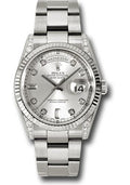 rolex-white-gold-day-date-36-watch-fluted-bezel-silver-diamond-dial-oyster-bracelet-118339-sdo