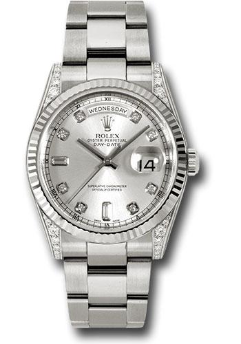 rolex-white-gold-day-date-36-watch-fluted-bezel-silver-diamond-dial-oyster-bracelet-118339-sdo