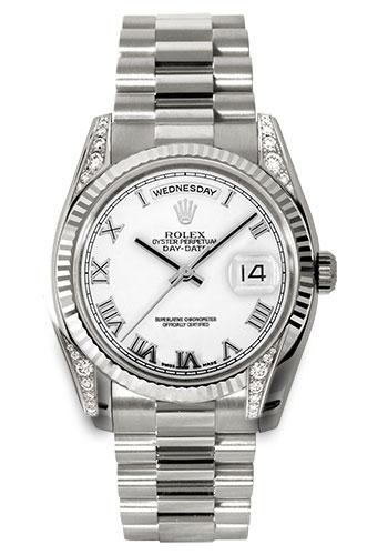 rolex-white-gold-day-date-36-watch-fluted-bezel-white-roman-dial-president-bracelet-118339-wrp