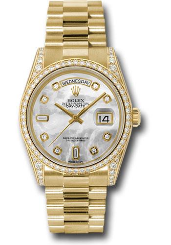 rolex-yellow-gold-day-date-36-watch-bezel-white-mother-of-pearl-diamond-dial-president-bracelet-118388-mdp